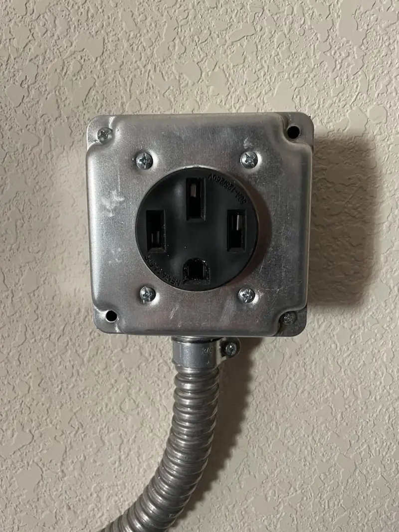 NEMA 14-50 outlet installed for Electrical Panel Upgrade in Venice